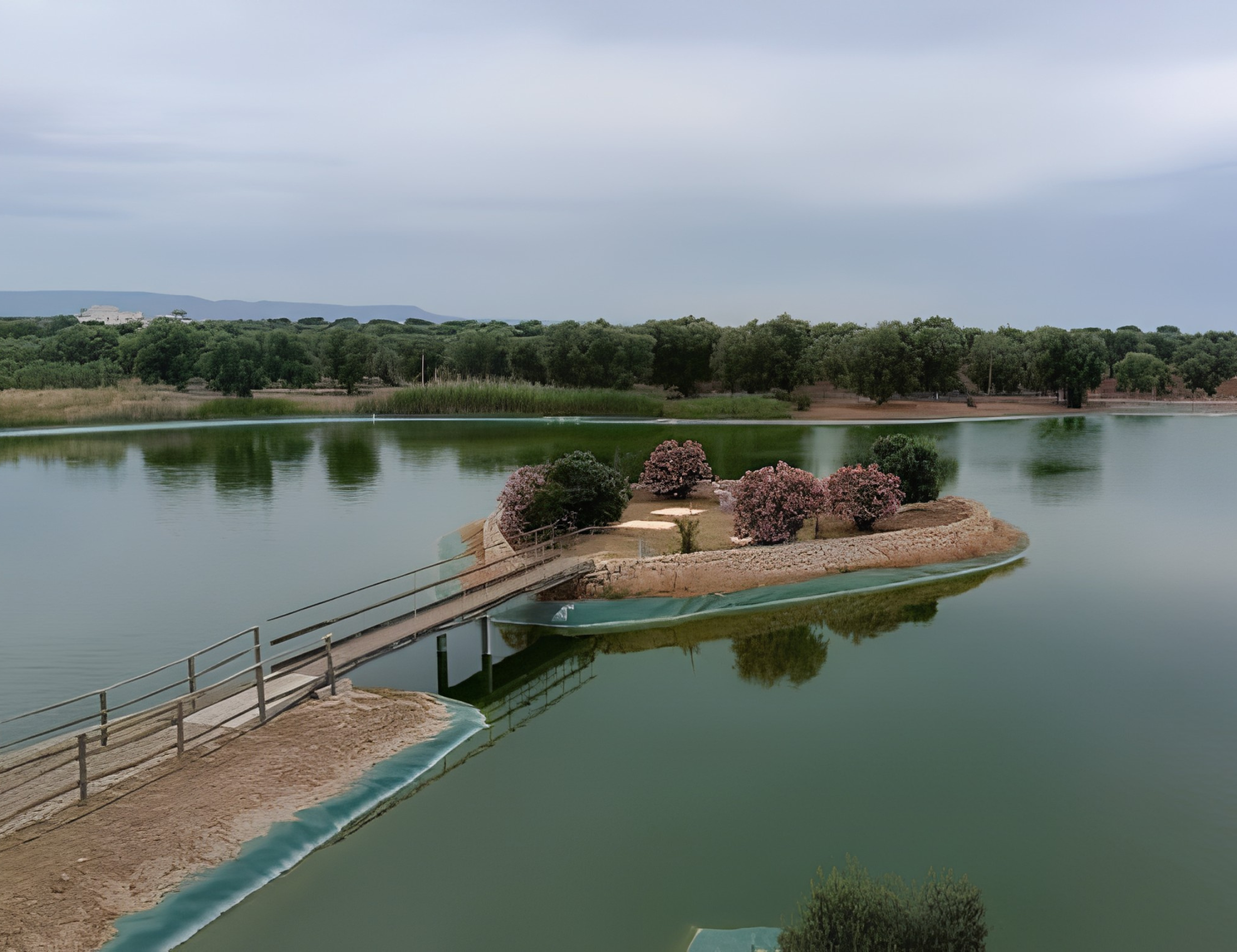 foto dall'alto del lago di forcatella