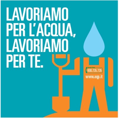 card campagna lavoriamo per l'acqua, lavoriamo per te