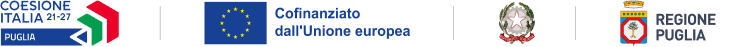 fascia loghi Regione Puglia, Coesione Italia Puglia, UE