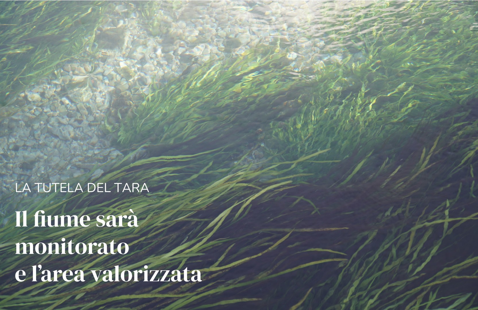 Il fiume Tara sarà monitorato e l'area valorizzata