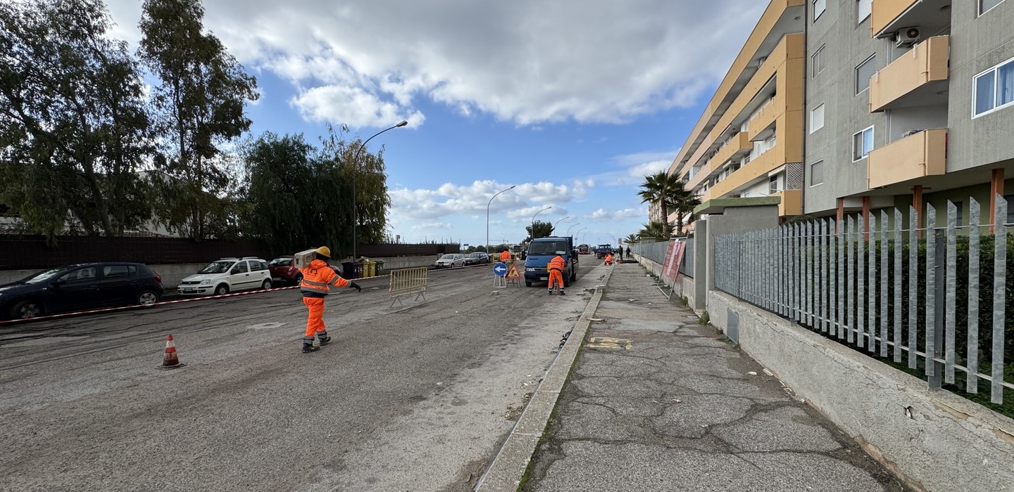 Foto di lavori in corso a Taranto