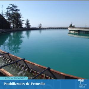 L’acqua prelevata dalle dighe viene sottoposta a trattamenti nei potabilizzatori. Gli impianti di potabilizzazione di AQP sono 5 e distribuiti in 3 regioni: Conza della Campania, Pietra del Pertusillo, Fortore, Locone e Sinni. 